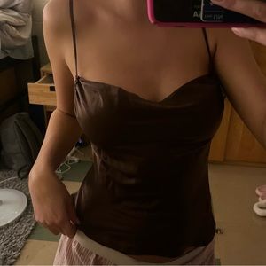 wilfred cowl neck silk tank